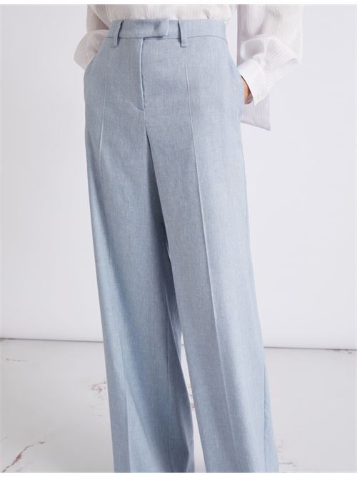 The reasons we love these palazzo trousers: their fluid fit, slimming cut and light linen and viscose fabric that sways with your every move. MARELLA | 2613131121200003